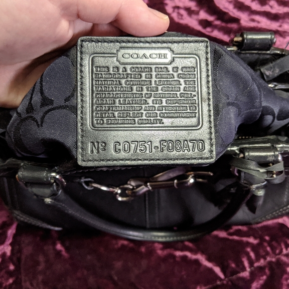 Coach black leather belted Hampton mini satchel - Picture 2 of 6